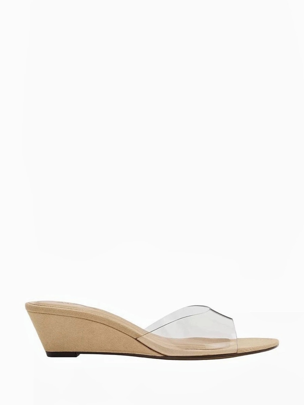 Zara Clear Wedge Sandals Brown & Clear EU 38